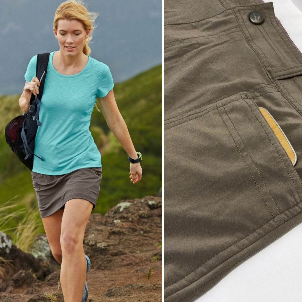 LL BEAN Comfort Trail Hiking Skort Swirl T…
